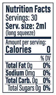 Good Feels Watermelon THC Beverage Enhancer nutrition label.