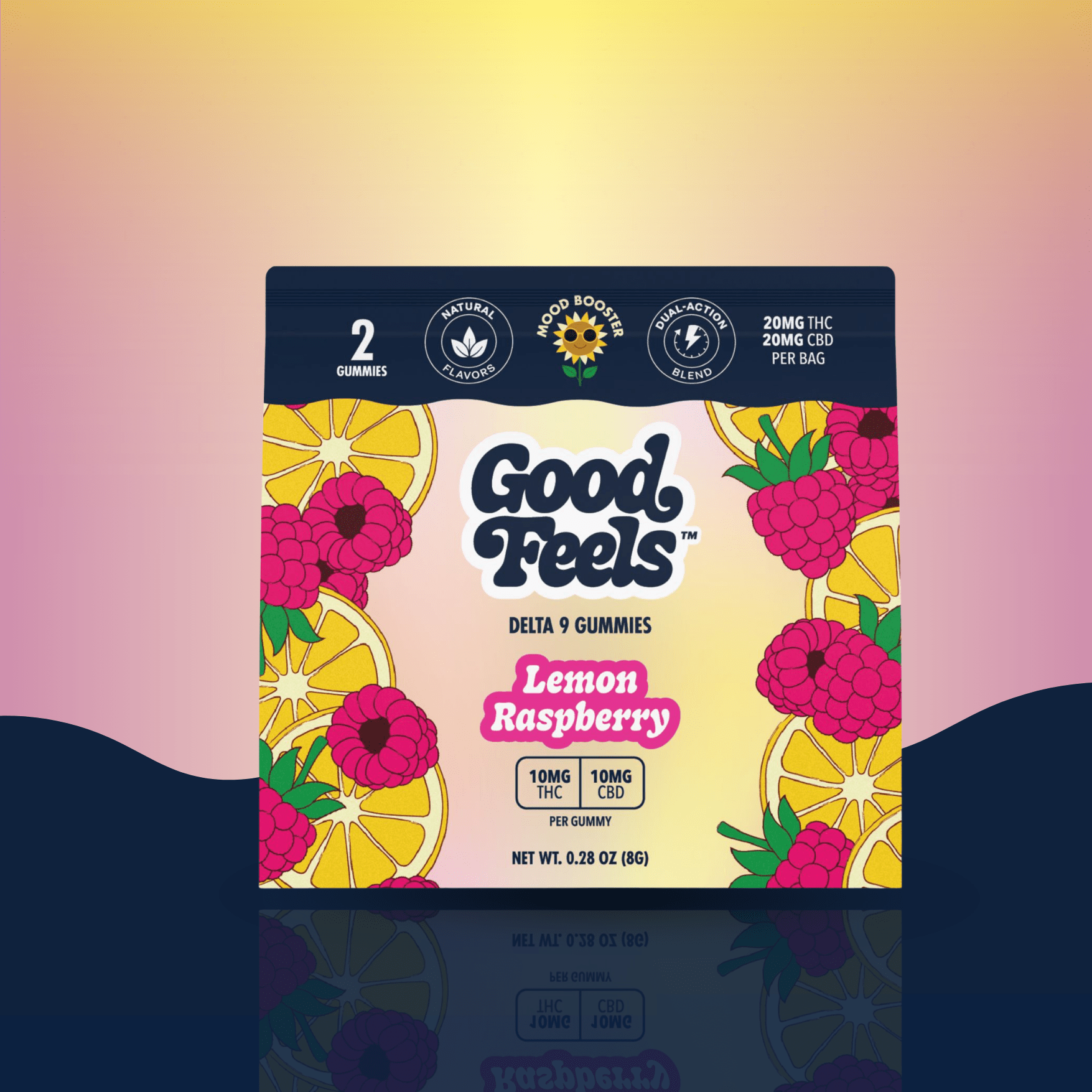 Lemon Raspberry Gummies 2 - pack Sample - Good Feels