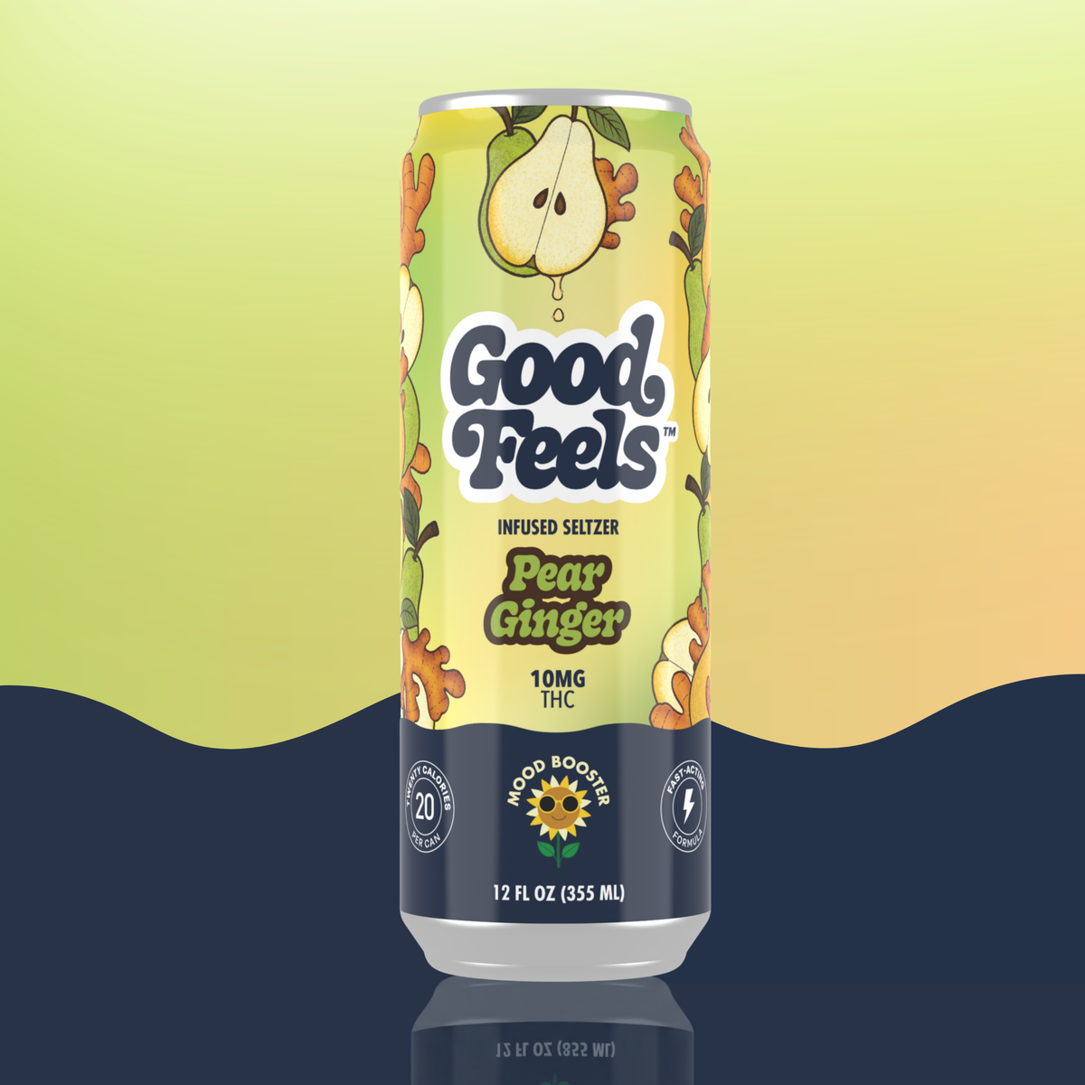 Pear Ginger 10mg THC Seltzer - Good Feels