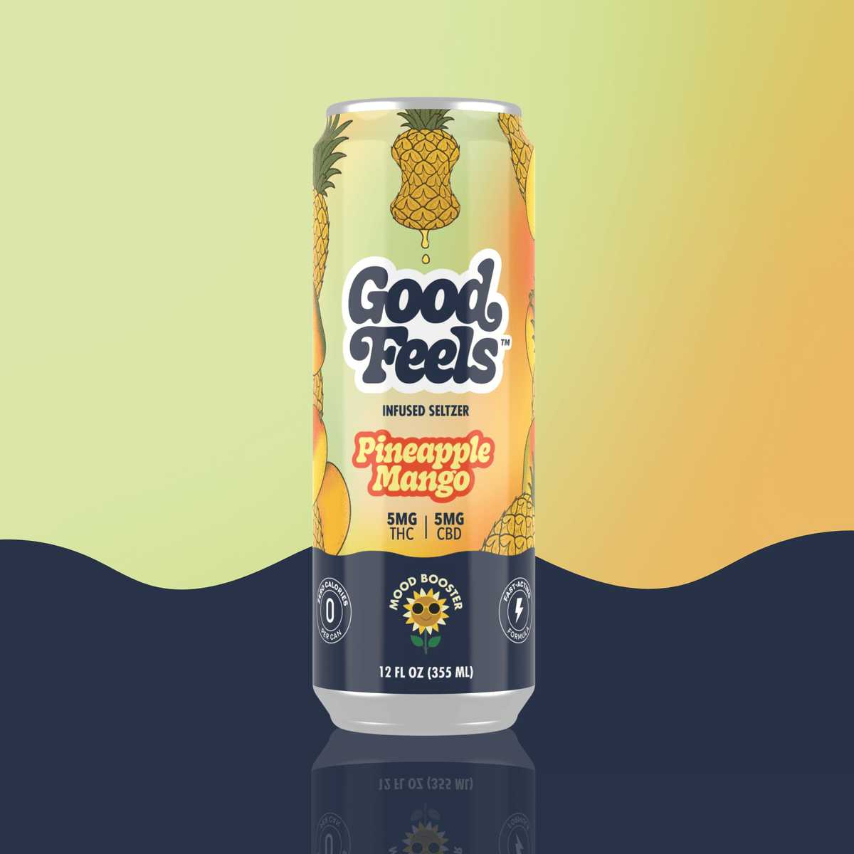 Pineapple Mango THC Seltzer – 5mg Per Can | Good Feels