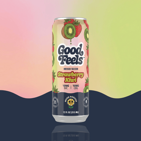 Good Feels Strawberry Kiwi THC Seltzer | 10MG THC + 10MG CBG